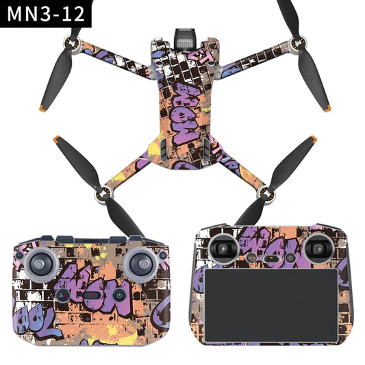 Flat Style Waterproof Anti-Scratch Sticker For DJI Mini 3 Pro RC-N1 Ordinary Version(Mn3-12) - Stickers by buy2fix | Online Shopping UK | buy2fix