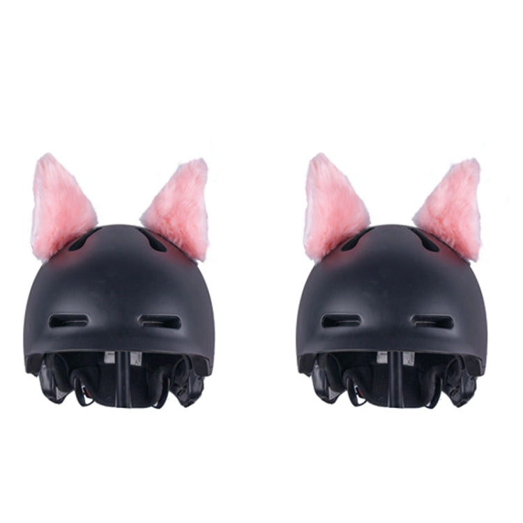 4PCS Motorcycle Plush Ear Helmet Decoration(Pink) - Ornamental Parts by buy2fix | Online Shopping UK | buy2fix
