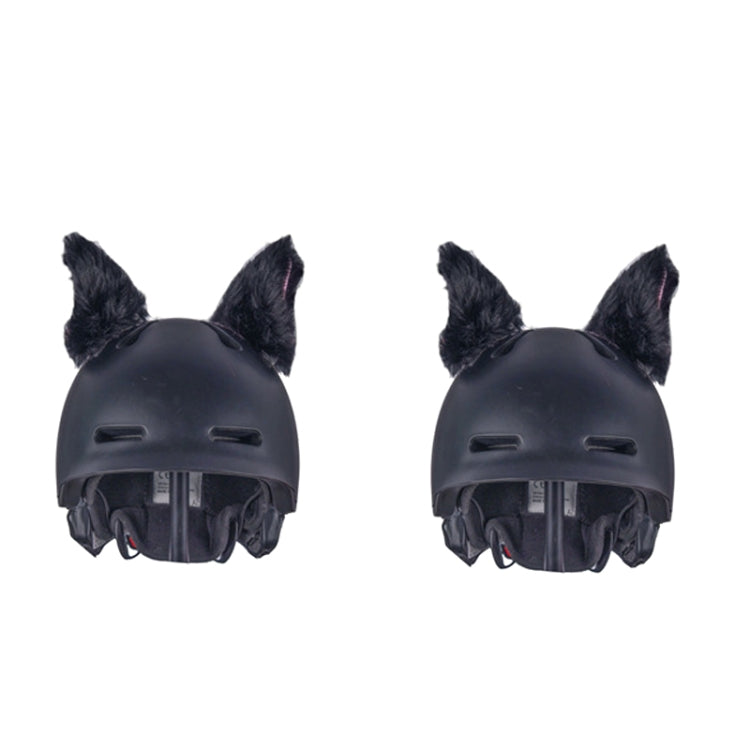 4PCS Motorcycle Plush Ear Helmet Decoration(Black) - Ornamental Parts by buy2fix | Online Shopping UK | buy2fix
