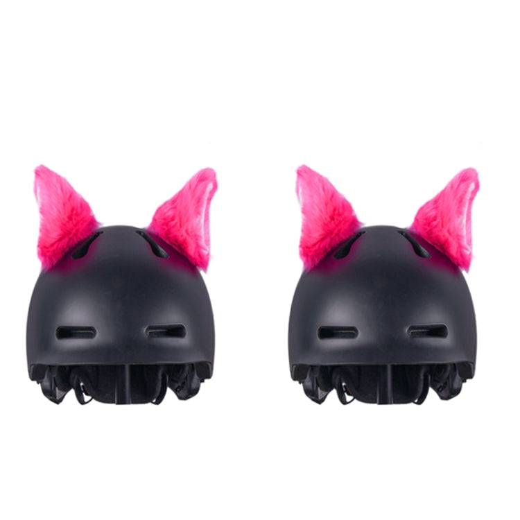 4PCS Motorcycle Plush Ear Helmet Decoration(Rose Red) - Ornamental Parts by buy2fix | Online Shopping UK | buy2fix