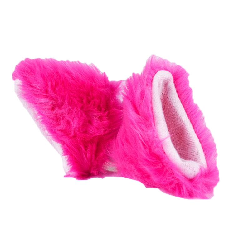 4PCS Motorcycle Plush Ear Helmet Decoration(Rose Red) - Ornamental Parts by buy2fix | Online Shopping UK | buy2fix