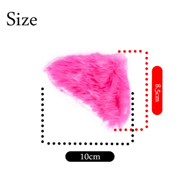 4PCS Motorcycle Plush Ear Helmet Decoration(Pink) - Ornamental Parts by buy2fix | Online Shopping UK | buy2fix