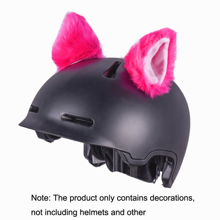 4PCS Motorcycle Plush Ear Helmet Decoration(Pink) - Ornamental Parts by buy2fix | Online Shopping UK | buy2fix