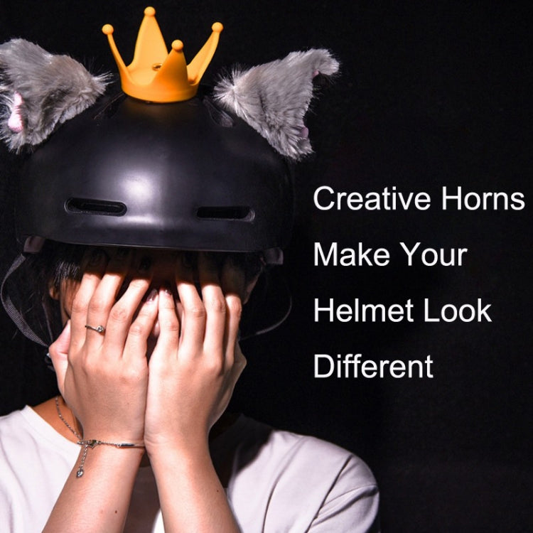 4PCS Motorcycle Plush Ear Helmet Decoration(Black) - Ornamental Parts by buy2fix | Online Shopping UK | buy2fix