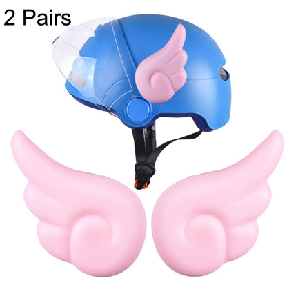 2 Pairs Motorcycle Helmet Angel Wings Decoration(Pink) - Ornamental Parts by buy2fix | Online Shopping UK | buy2fix