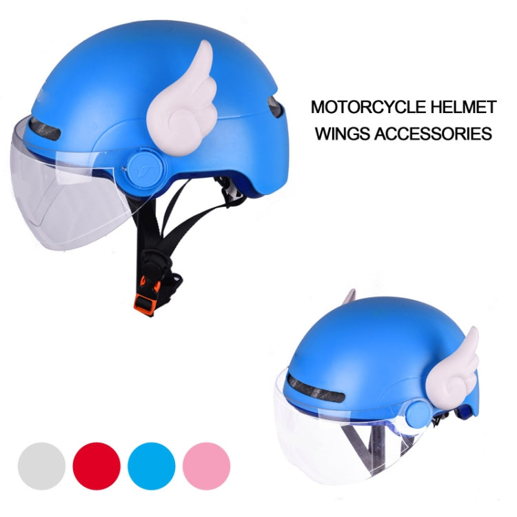 2 Pairs Motorcycle Helmet Angel Wings Decoration(Light Blue) - Ornamental Parts by buy2fix | Online Shopping UK | buy2fix
