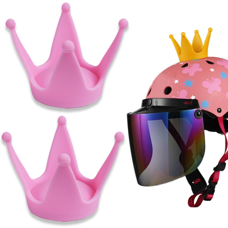 2PCS Motorcycle Crown Sucker Helmet Decoration(Light Pink) - Ornamental Parts by buy2fix | Online Shopping UK | buy2fix