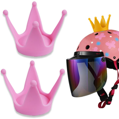 2PCS Motorcycle Crown Sucker Helmet Decoration(Light Pink) - Ornamental Parts by buy2fix | Online Shopping UK | buy2fix