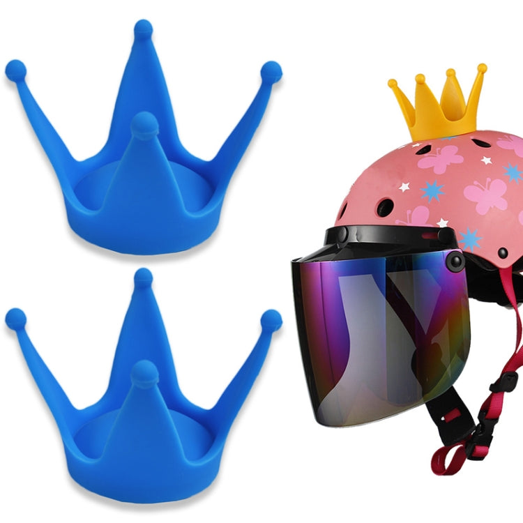 2PCS Motorcycle Crown Sucker Helmet Decoration(Blue) - Ornamental Parts by buy2fix | Online Shopping UK | buy2fix