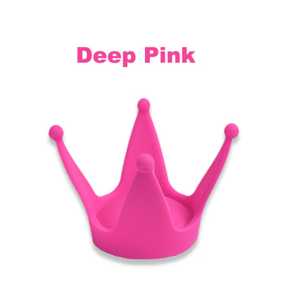 2PCS Motorcycle Crown Sucker Helmet Decoration(Peach Red) - Ornamental Parts by buy2fix | Online Shopping UK | buy2fix