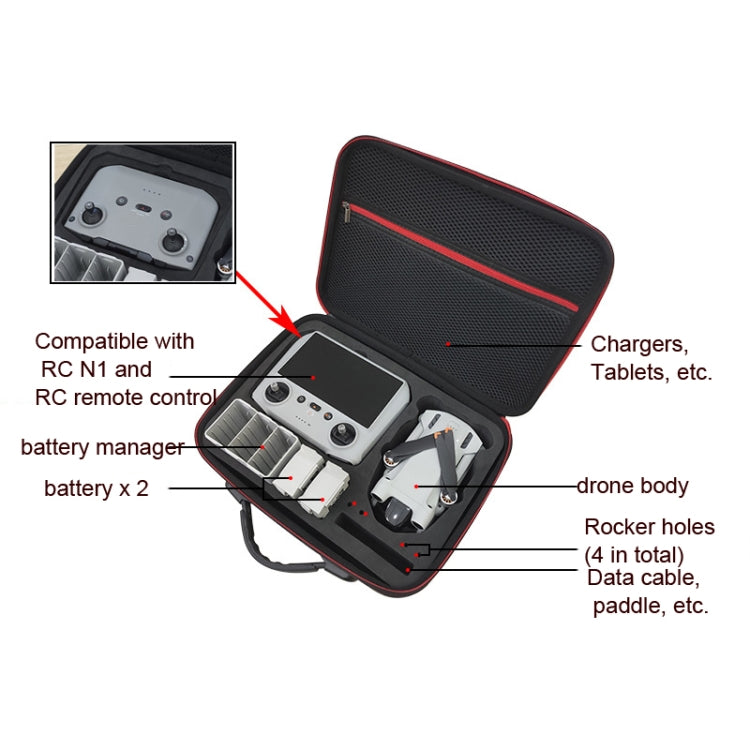 Portable Shoulder Bag for DJI Mini 3 Pro Drone Smart Controller(Grey) - Carry Cases & Bags by buy2fix | Online Shopping UK | buy2fix