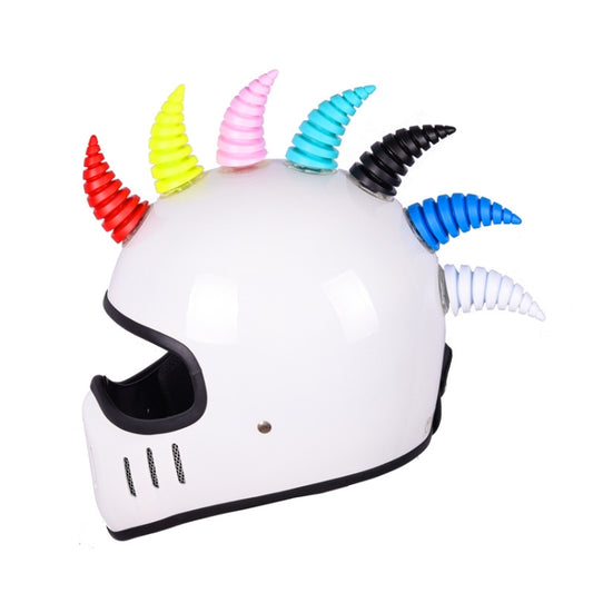 2PCS Motorcycle Horn Sucker Helmet Decoration(Light Blue) - Ornamental Parts by buy2fix | Online Shopping UK | buy2fix