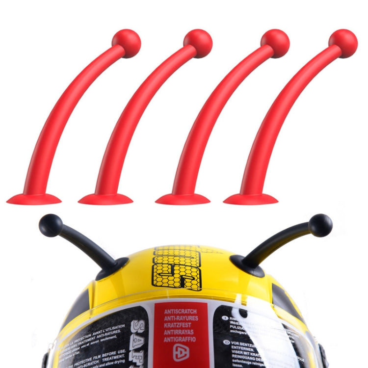 4PCS Motorcycle Helmet Soft Silicone Tentacle Sucker Decoration(Red) - Ornamental Parts by buy2fix | Online Shopping UK | buy2fix