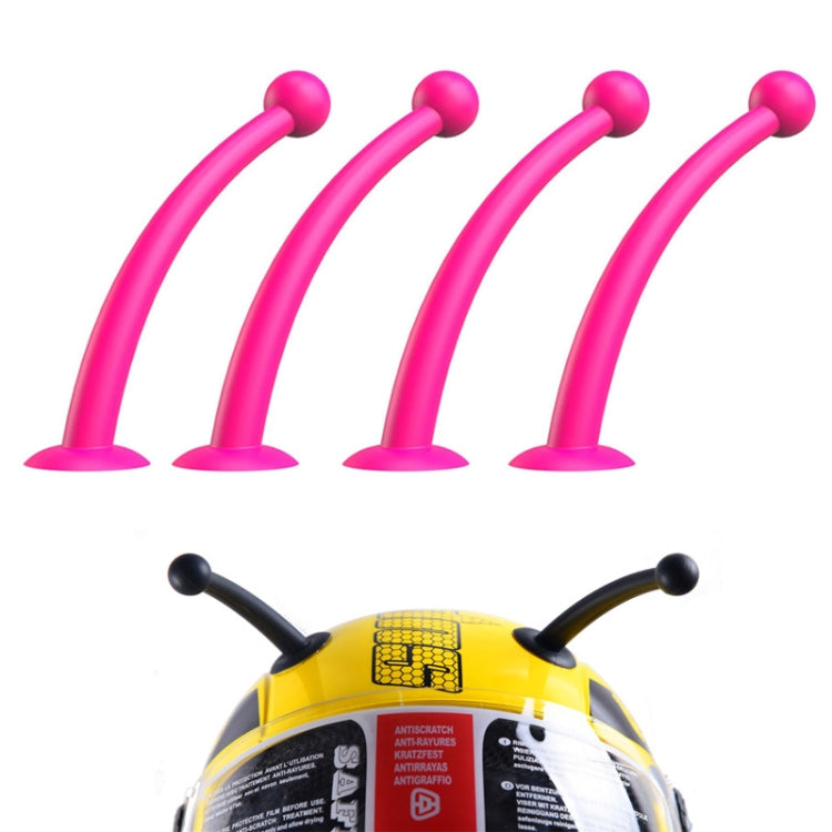 4PCS Motorcycle Helmet Soft Silicone Tentacle Sucker Decoration(Peach Red) - Ornamental Parts by buy2fix | Online Shopping UK | buy2fix