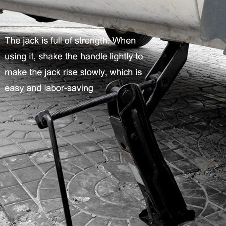 Portable Car Jack Z Type Hand Crank Tire Changing Tool(Black) - Car Jacks by buy2fix | Online Shopping UK | buy2fix