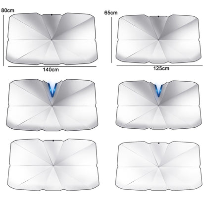 Car Windshield Telescopic Folding Thermal Insulation Parasol, Size: Small by buy2fix