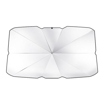 Car Windshield Telescopic Folding Thermal Insulation Parasol, Size: Silver Coated Large by buy2fix