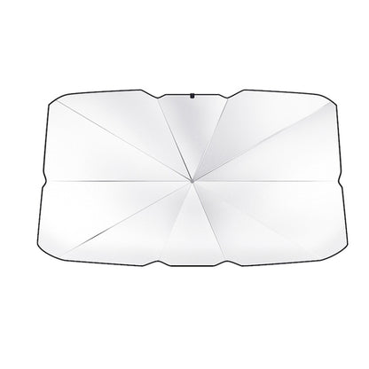 Car Windshield Telescopic Folding Thermal Insulation Parasol, Size: Silver Coated Small by buy2fix