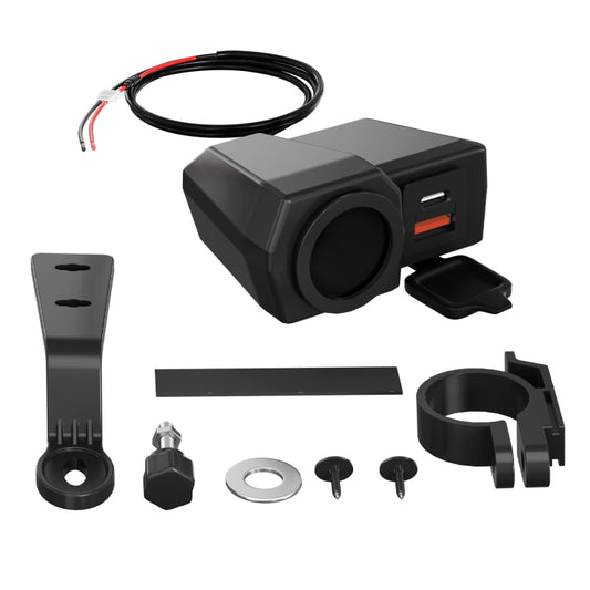 WUPP CS-1747A2 Motorcycle Voltage Temperature Digital Display USB+Type-C Phone Charger - Battery Charger by WUPP | Online Shopping UK | buy2fix
