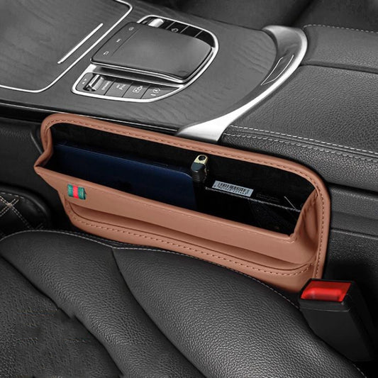 Car Seat Sewing Box Central Control Slot Storage Bag(Brown) - Stowing Tidying by buy2fix | Online Shopping UK | buy2fix