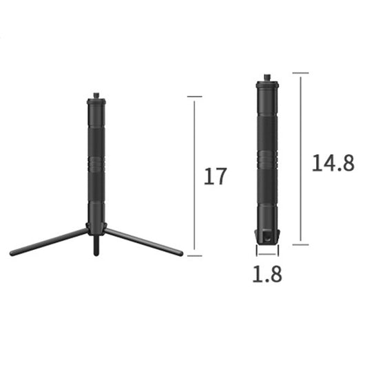 Foldable Portable Aluminum Alloy Tripod Light Stand Mobile Phone Live Tripod(Black) - Stand by buy2fix | Online Shopping UK | buy2fix