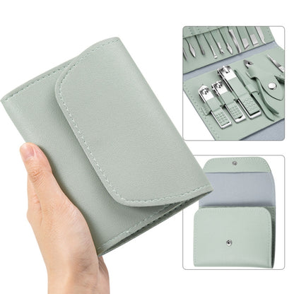 Nail Art Tool Set Nail Clippers Dead Skin Scissors Manicure Tool, Specification: 16 In 1 Green - Nail Clipper by buy2fix | Online Shopping UK | buy2fix