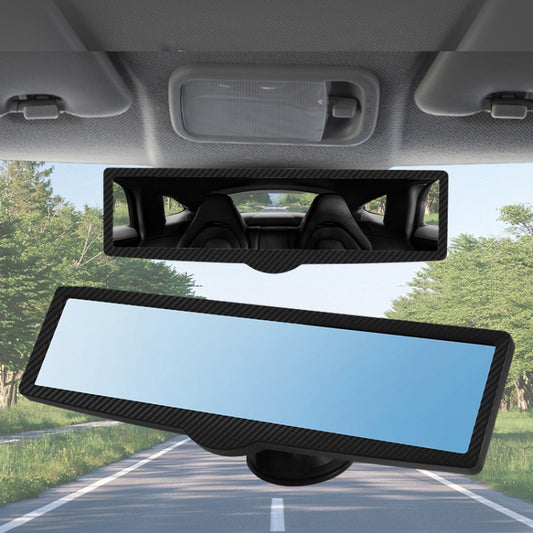 CZC-255 Car Glue Injection Suction Cup Carbon Fiber Rearview Mirror(Blue Mirror) - Interior Mirrors by buy2fix | Online Shopping UK | buy2fix