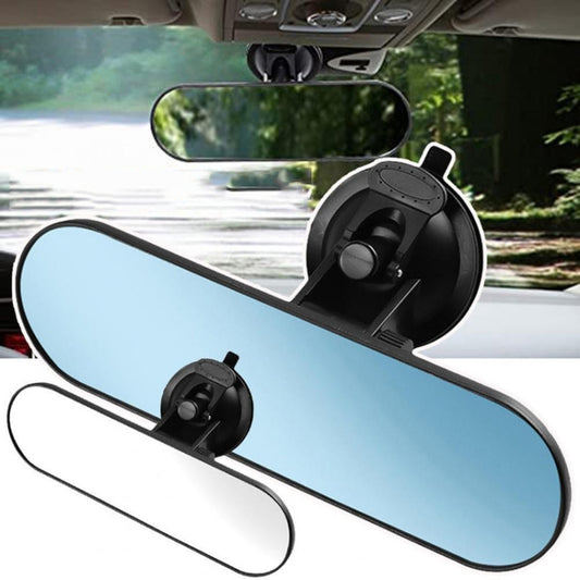 CZC-220 Car Strong Suction Cup Big Vision Flat Rearview Mirror(Blue Mirror) - Interior Mirrors by buy2fix | Online Shopping UK | buy2fix