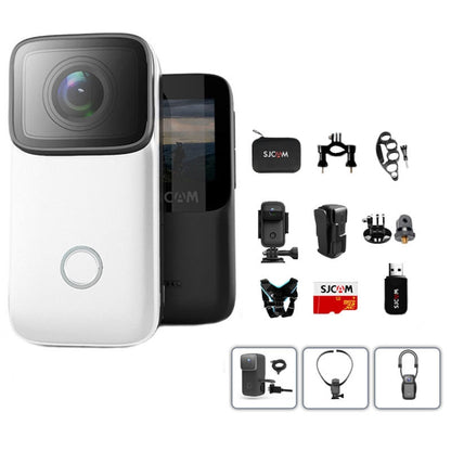C200 4K Face Recognition WIFI Anti-Shake Outdoor Cycling Waterproof Sports Camera(White Set) - Video Cameras by buy2fix | Online Shopping UK | buy2fix