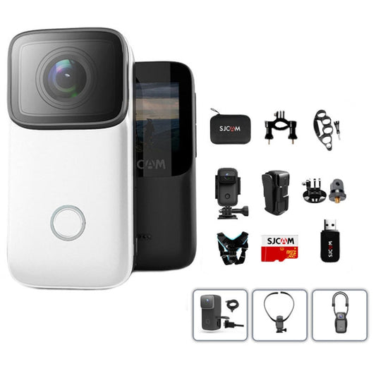 C200 4K Face Recognition WIFI Anti-Shake Outdoor Cycling Waterproof Sports Camera(White Set) - Video Cameras by buy2fix | Online Shopping UK | buy2fix