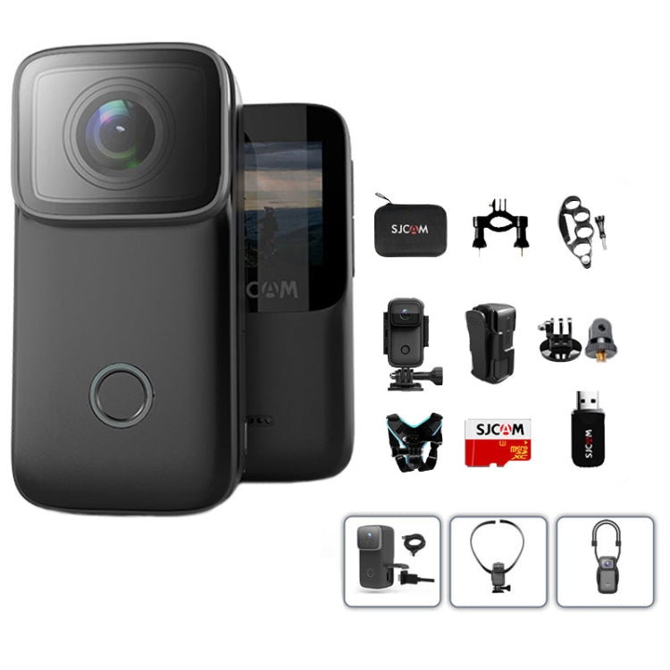 C200 4K Face Recognition WIFI Anti-Shake Outdoor Cycling Waterproof Sports Camera(Black Set) - Video Cameras by buy2fix | Online Shopping UK | buy2fix