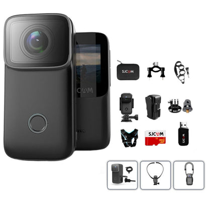 C200 4K Face Recognition WIFI Anti-Shake Outdoor Cycling Waterproof Sports Camera(Black Set) - Video Cameras by buy2fix | Online Shopping UK | buy2fix