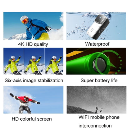 C200 4K Face Recognition WIFI Anti-Shake Outdoor Cycling Waterproof Sports Camera(White Set) - Video Cameras by buy2fix | Online Shopping UK | buy2fix