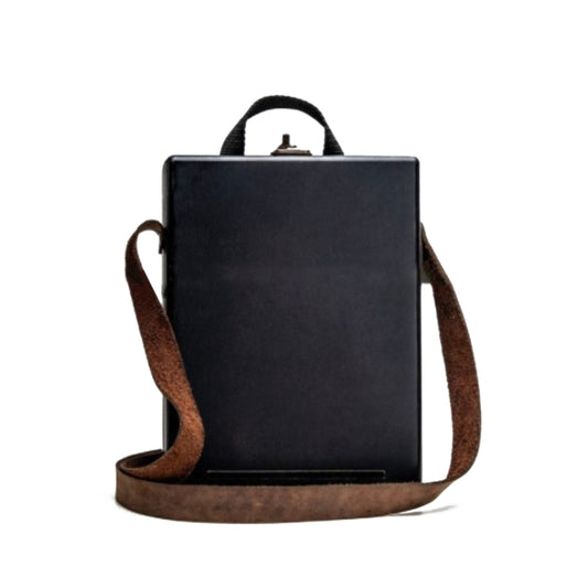 Writer Messenger Wooden Box Walnut Briefcase(Black) - Art Supplies by buy2fix | Online Shopping UK | buy2fix