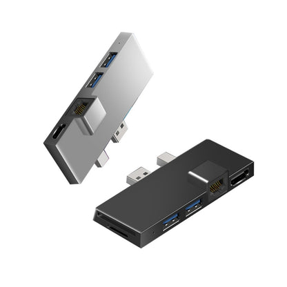 W05 8 In 1 USB3.1 Gne1 Ethernet RJ45 Converter For Surface Pro4/5/6(Black) by buy2fix