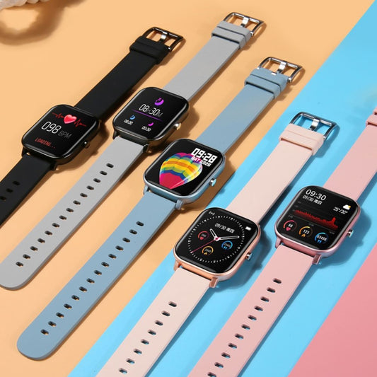 P8 1.4 Inch Heart Rate Blood Pressure Monitoring Smart Watch, Color: Black Steel by buy2fix