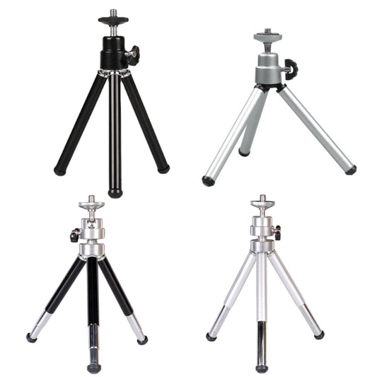 2PCS Projector Phone Stand Desktop Portable Telescopic Mini Metal Tripod, Style: 2 Sections (Silver) - Tripods by buy2fix | Online Shopping UK | buy2fix