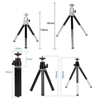 2PCS Projector Phone Stand Desktop Portable Telescopic Mini Metal Tripod, Style: 2 Sections (Silver) - Tripods by buy2fix | Online Shopping UK | buy2fix
