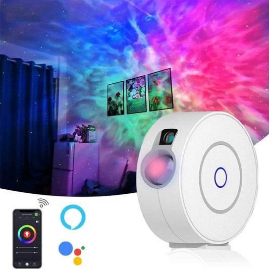 WiFi Graffiti Smart Circular Star Projection Light Home Theater Atmosphere Light(UK Plug) - Projection Lamp by buy2fix | Online Shopping UK | buy2fix