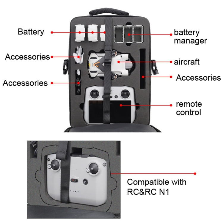 Waterproof Crossbody Bag Handbag Shoulder Bag for DJI Mini 3 Pro(089 Model) - Carry Cases & Bags by buy2fix | Online Shopping UK | buy2fix