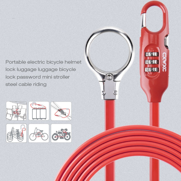 PL3001 Bicycle Mountain Bike Portable Anti-theft Password Cable Lock(Black) by buy2fix