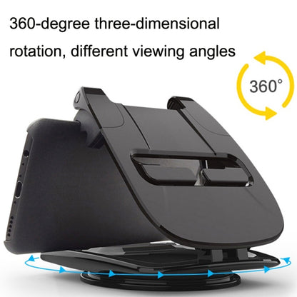 MM002 Car Dashboard Mobile Phone Holder Car Silicone Rotary Navigation Mobile Phone Holder(Black) by buy2fix