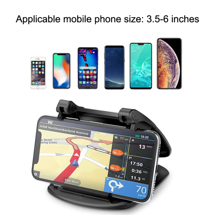 MM002 Car Dashboard Mobile Phone Holder Car Silicone Rotary Navigation Mobile Phone Holder(Black) by buy2fix