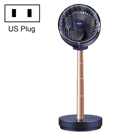 Shaking Head Air Circulation Fan Household Silent Bedroom Floor Fan, CN Plug(Dark Blue) - Electric Fans by buy2fix | Online Shopping UK | buy2fix