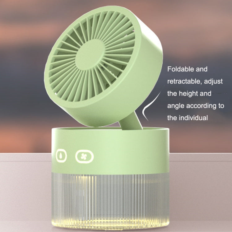 OM008 Desktop Foldable Spray Humidification Mini USB Water Cooling Fan(Mousse Green) by buy2fix