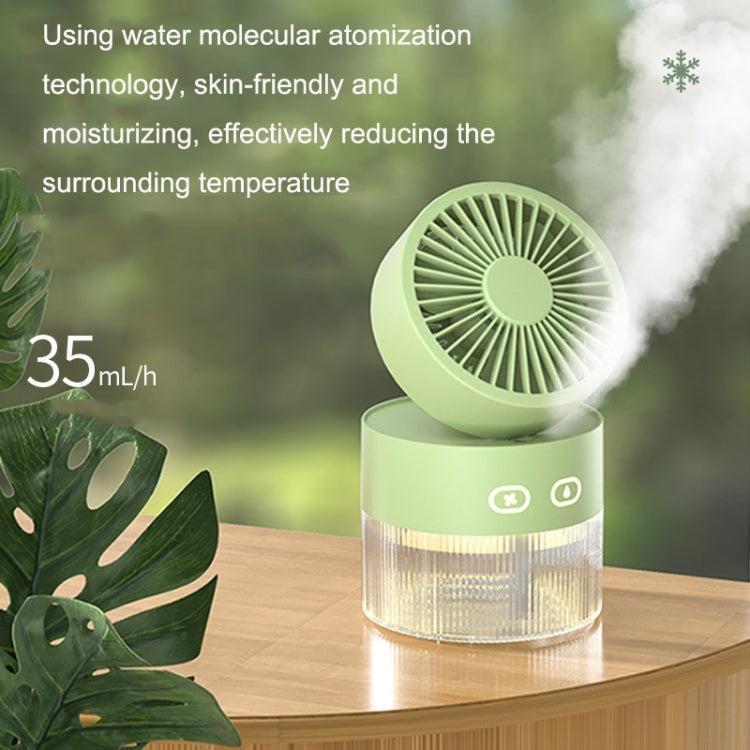 OM008 Desktop Foldable Spray Humidification Mini USB Water Cooling Fan(Mousse Green) by buy2fix