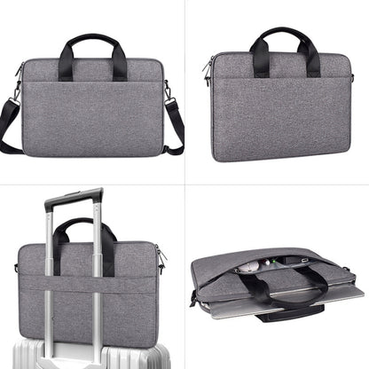 ST09 Portable Single-shoulder Laptop Bag, Size: 15.6 inches(Gray with Shoulder Strap) by buy2fix
