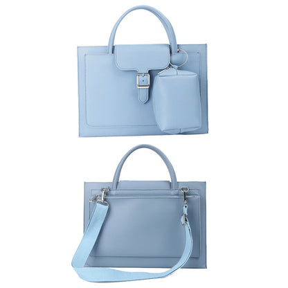 S176 Portable Waterproof Laptop Bag with Power Pack, Size: 13 inches(Sky Blue) by buy2fix