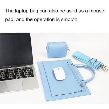 S176 Portable Waterproof Laptop Bag with Power Pack, Size: 13 inches(Sky Blue) by buy2fix