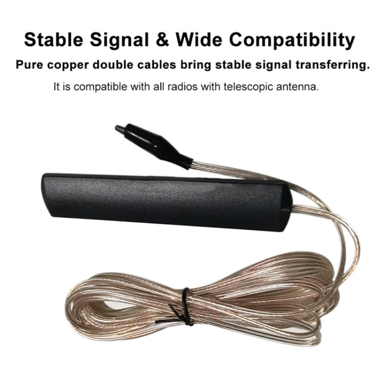 ANT-108SE Home AV Amplifier Alligator Clip Radio Boost Antenna - Aerials by buy2fix | Online Shopping UK | buy2fix